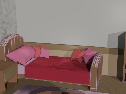Colorful Cartoon Bedroom 3D Model