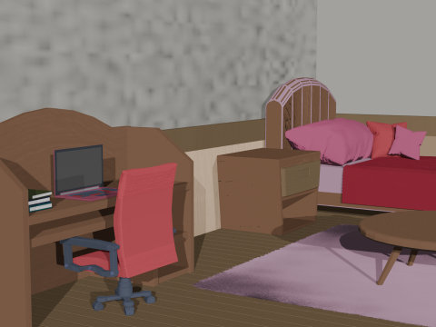Colorful Cartoon Bedroom 3D Model
