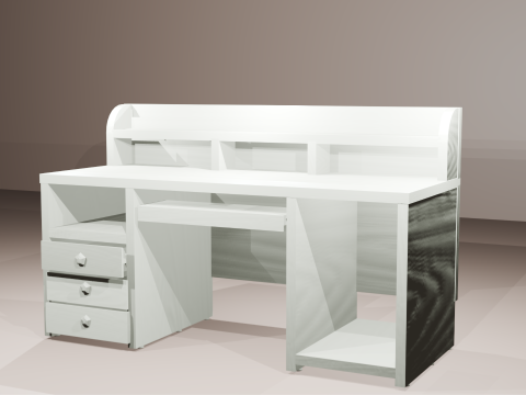 Light Wooden Desk Cartoon Style 3D Модель
