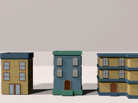 लो पॉली कार्टून इमारतें 3D मॉडल