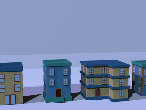 Low poly cartoon buildings 3D मॉडल