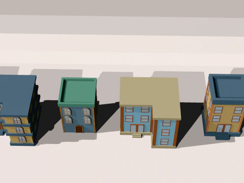 Low poly cartoon buildings 3D Model