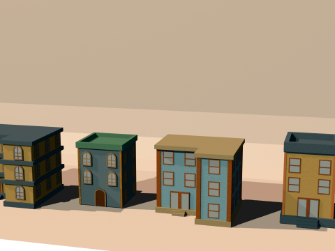 Low poly cartoon buildings 3D मॉडल