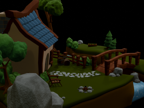 Dom w lesie Model 3D