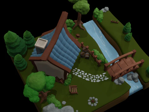 House in the woods 3D Model