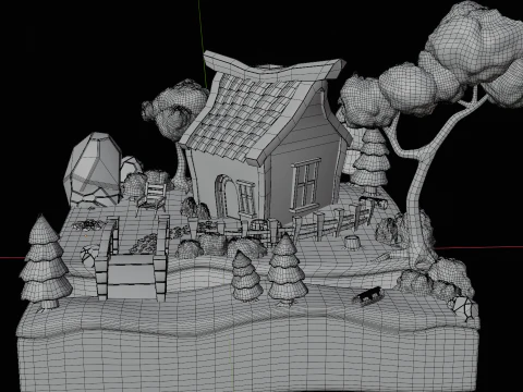 House in the woods 3D Model