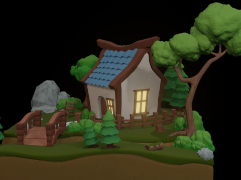 House in the woods 3D Model