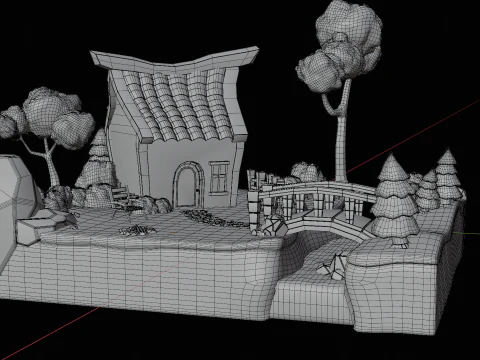 House in the woods 3D Model