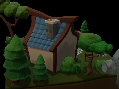 House in the woods 3D Model