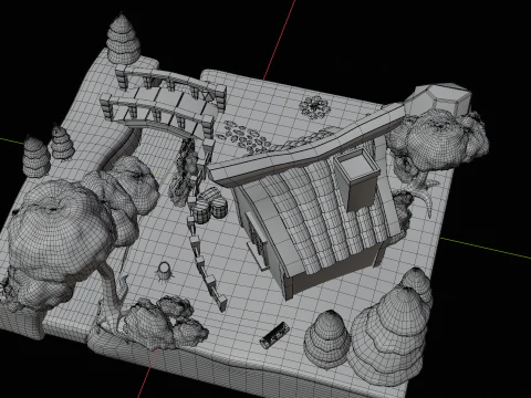House in the woods 3D Model