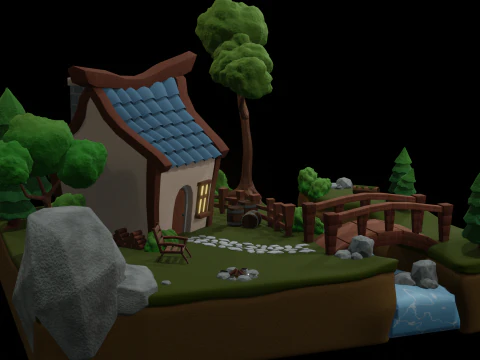 House in the woods 3D Model