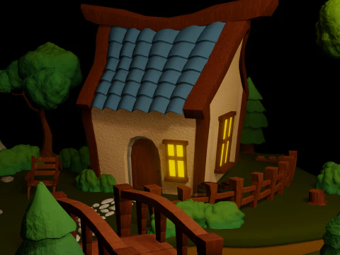 House in the woods 3D Model