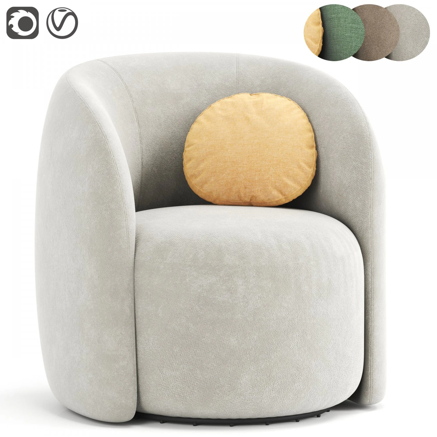 Armchair by Manic 3D Model .c4d .max .obj .3ds .fbx .stl .blend
