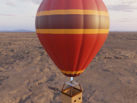 Hot air balloon 3D Model