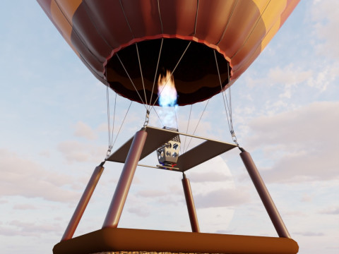 Hot air balloon 3D Model