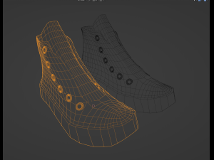 Simple Low Poly Fashion Shoes 3D Model