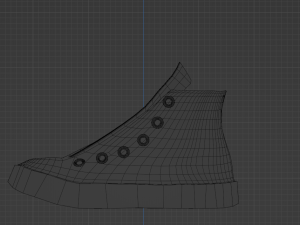 Simple Low Poly Fashion Shoes 3D Model