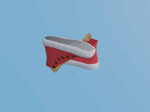 Simple Low Poly Fashion Shoes 3D Model
