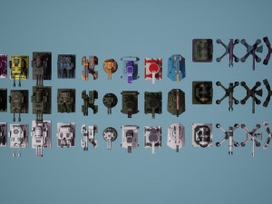 Heavy Stationary Guns Pack 3D Model