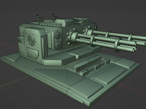 Heavy Stationary Guns Pack 3D Model
