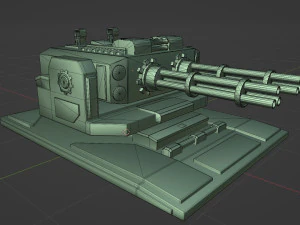Heavy Stationary Guns Pack 3D Model