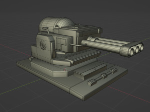 Heavy Stationary Guns Pack 3D Model