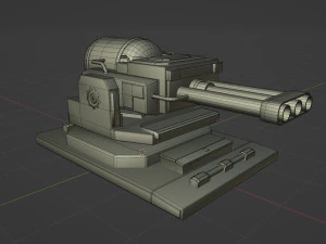 Heavy Stationary Guns Pack 3D Model