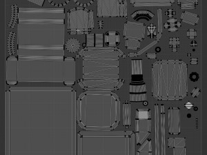Heavy Stationary Guns Pack 3D Model
