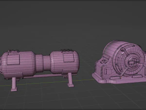SciFi Barrels Props 3D Model