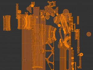 SciFi Lamps Props Model 3D