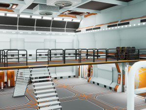 SciFi Modular Level Modelo 3D