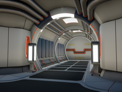 Modular SciFi Level 3D-Modell