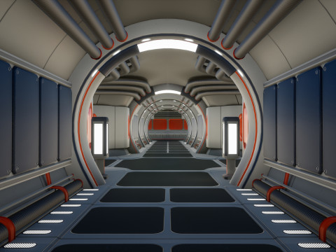 Modular SciFi Level 3D-Modell