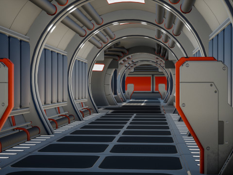 Modular SciFi Level 3D-Modell