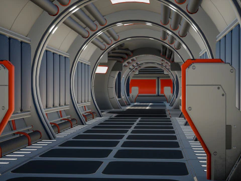 Livello SciFi modulare Modello 3D