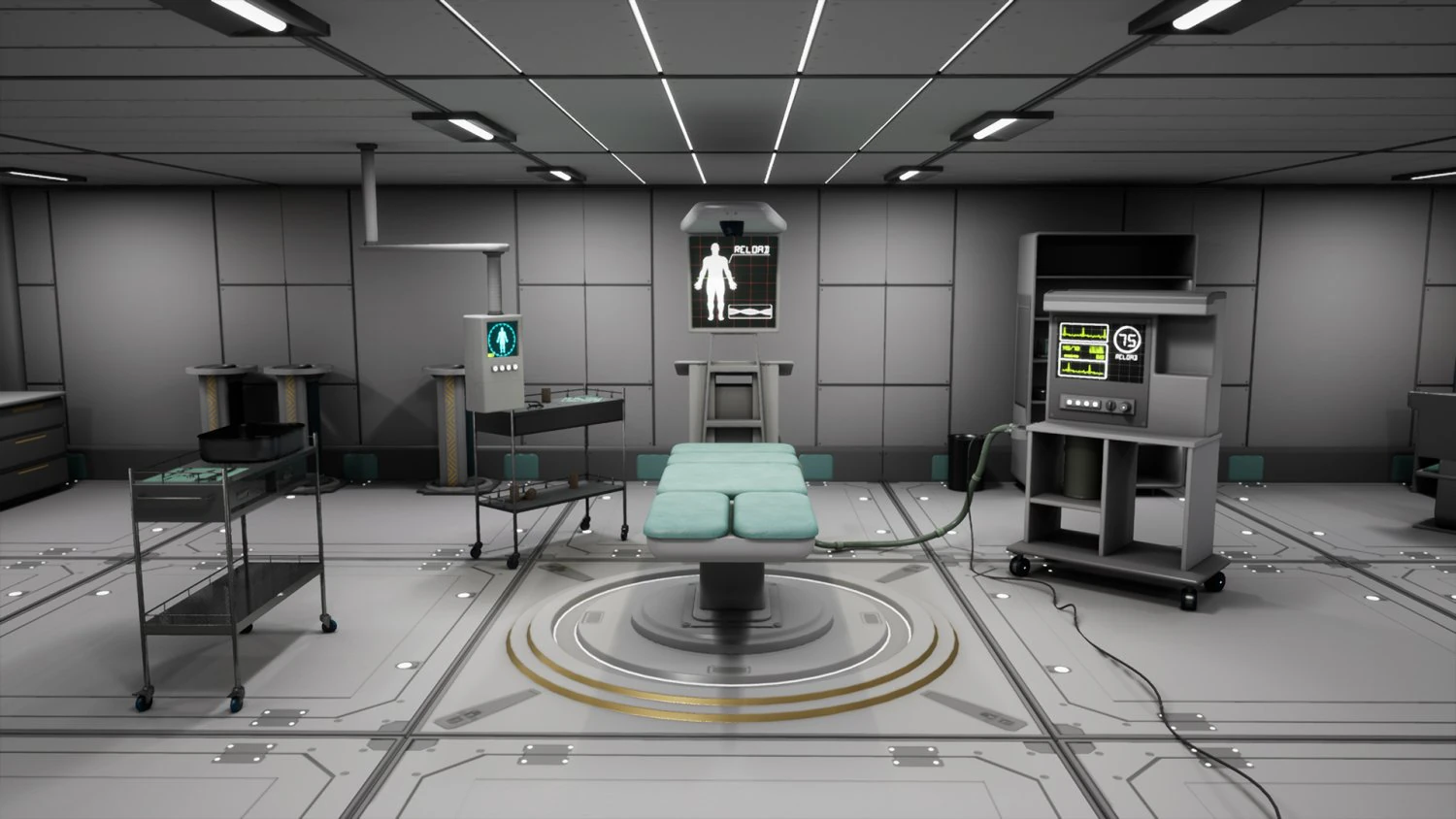 SciFi Space Medical Room 3D Model .c4d .max .obj .3ds .fbx .stl .blend 