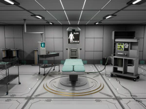 Sala medica spaziale SciFi Modello 3D