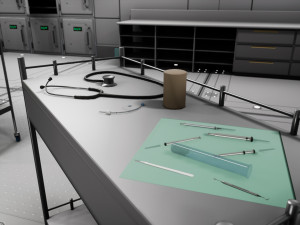 SciFi Space Medical Room 3D Model