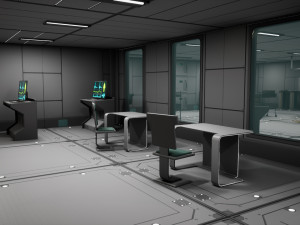 SciFi Space Medical Room 3D Model