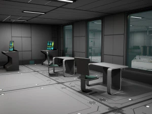 SciFi Space Medical Room 3D Model