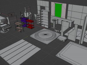 SciFi Space Medical Room 3D Model