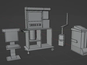 SciFi Space Medical Room 3D Model