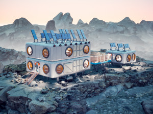 Modular Moon Station 3D Model