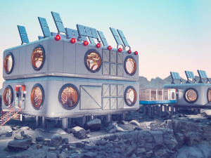 Modular Moon Station 3D Model