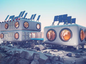 Stazione lunare modulare Modello 3D