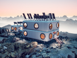 Modular Moon Station 3D Model