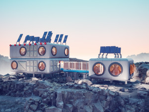 Modular Moon Station 3D Model