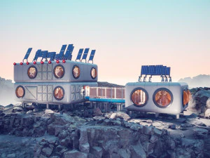 Stazione lunare modulare Modello 3D