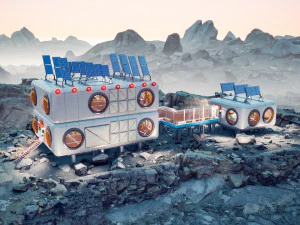 Stazione lunare modulare Modello 3D