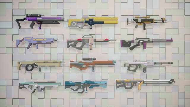 SciFi Rifles Bundle 3D-Modell .c4d .max .obj .3ds .fbx .stl .blend 